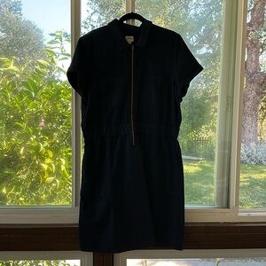 J. Crew zip-front Navy Chino Dress in 16